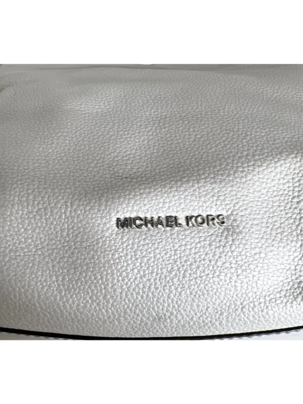 Michael Kors Gray Leather Hobo Bag Adjustable Strap & Metal Feet